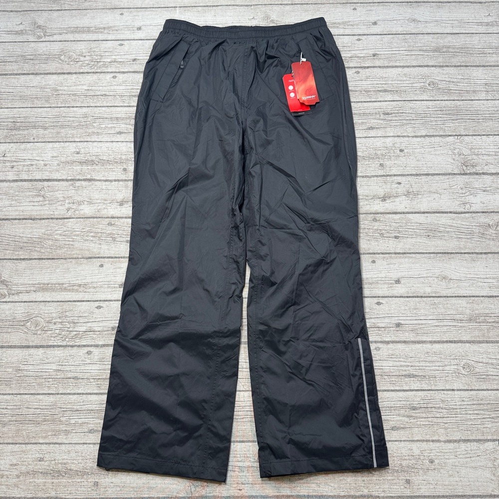 NEW 33,000ft Rain Pants Women's XL Black Waterproof Windproof Reflective Hiking